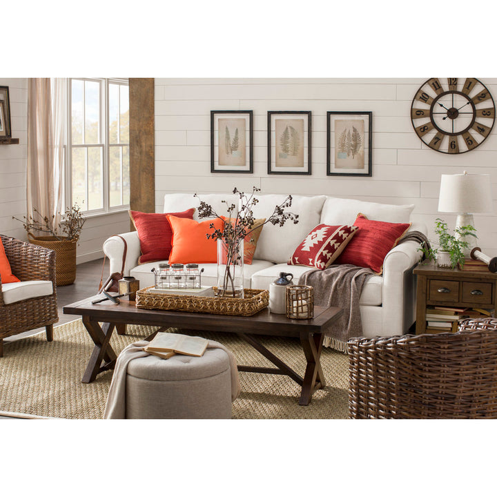 Avers 19.75" Wide Tufted Round Storage Ottoman Andover Mills™ Fabric: Tan Fabric