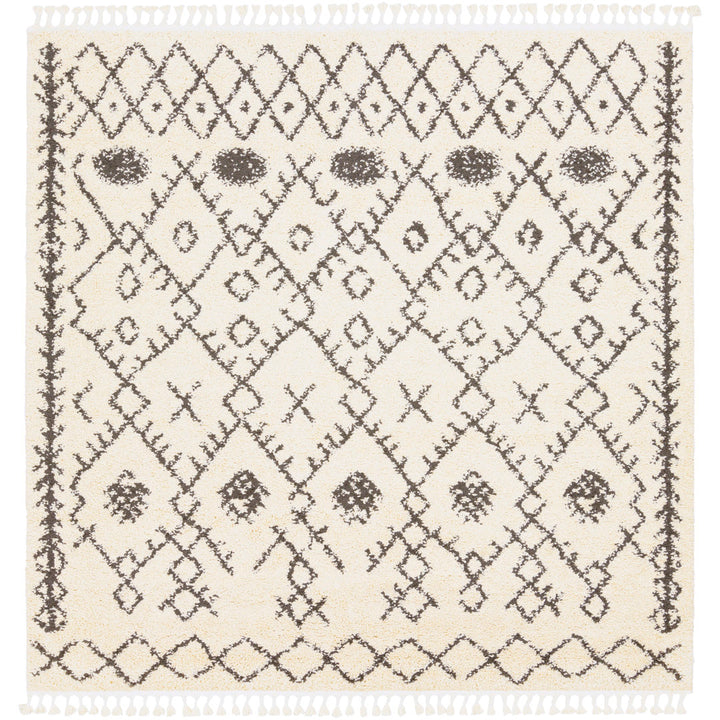 Mossy Moroccan Charcoal/Beige Area Rug AllModern Rug Size: Square 7'10"