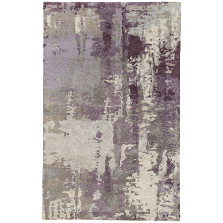 Fleishman Abstract Handmade Tufted Purple/Gray Area Rug 17 Stories Rug Size: Rectangle 2' x 3'