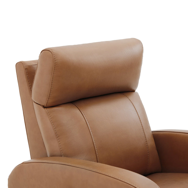 Arrianna-Fiona Genuine Leather Swivel Power Recliner Wade Logan® Upholstery Color: Brown