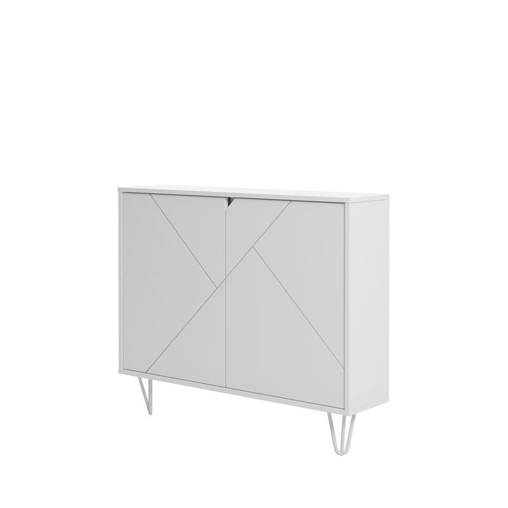 Azerion 2 - Door Accent Cabinet Wade Logan® Color: White