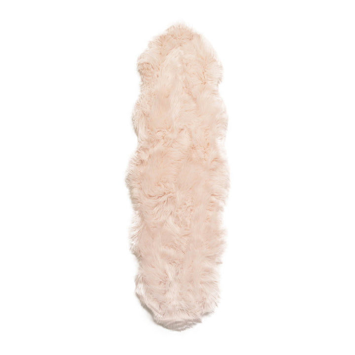 Diller Soft Pink Faux Sheepskin Fur Machine Washable Shag Fluffy Area Rug Willa Arlo™ Interiors Rug Size: Runner 2' x 6'