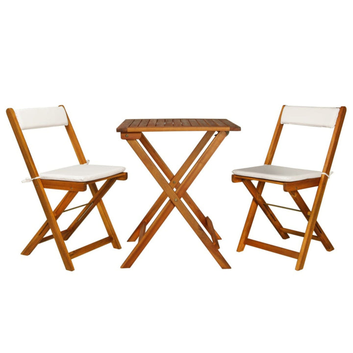 Sperling Square 2 - Person Bistro Set with Cushions Highland Dunes Cushion Color: White