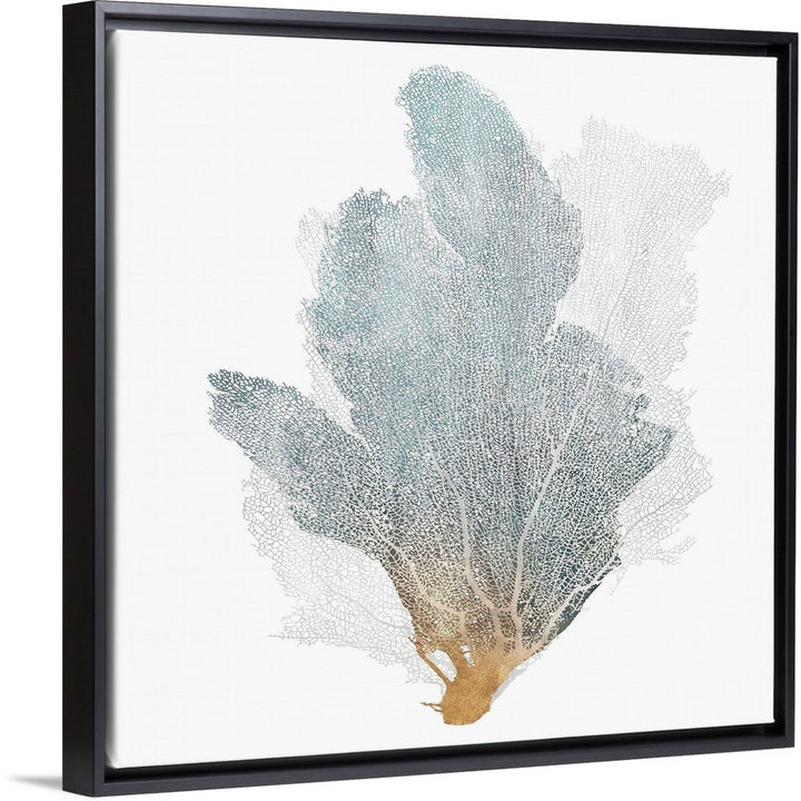 Delicate Coral II by Isabelle Z - Painting Print on Canvas Beachcrest Home™ Size: 18" H x 18" W x 1.75" D Format: Black Floater Framed Canvas