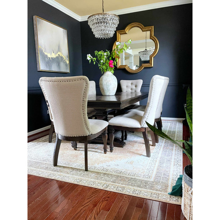 Albar Moroccan Machine Washable Brown Area Rug Foundry Select Rug Size: Rectangle 3'11" x 5'11"