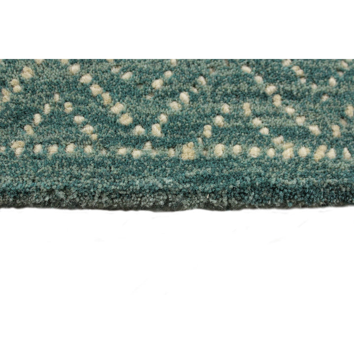 Gardea Geometric Handmade Tufted Wool Teal Area Rug Langley Street® Rug Size: Rectangle 3'6" x 5'6"