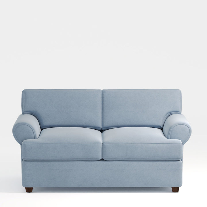 67" Recessed Arm Loveseat Birch Lane™ Fabric: Bella Ocean Performance Velvet