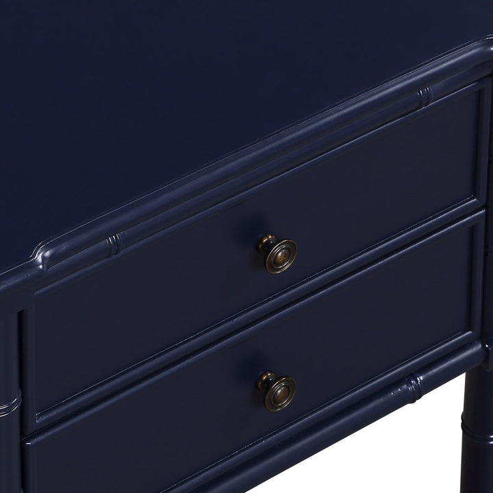 Peggy 2-Drawer Nightstand Three Posts™ Color: Blue