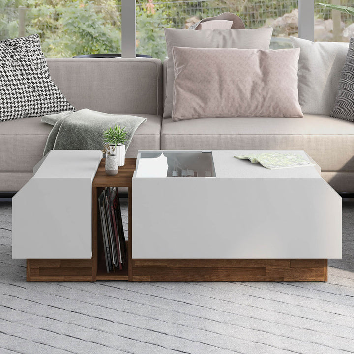 Dundas Block Coffee Table with Storage Wade Logan®