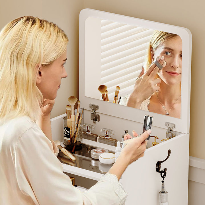 Alexius Vanity Ebern Designs Color: White