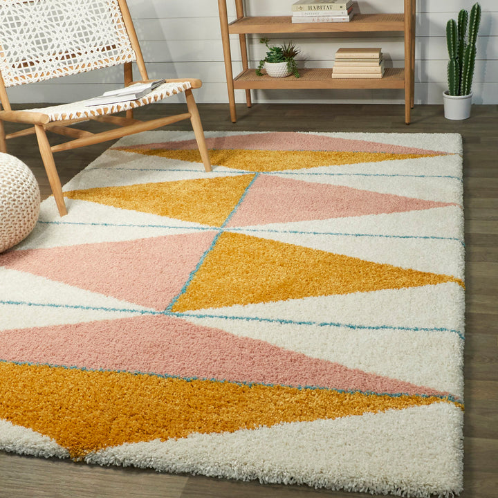 Bonifay Geometric Off White Area Rug Mercury Row® Rug Size: Rectangle 7'10" x 10'