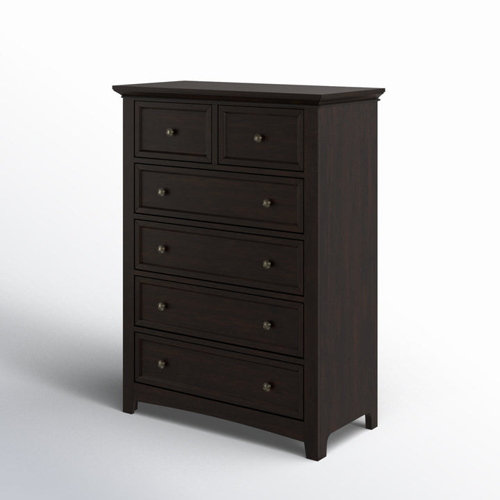 Kingery 6 - Drawer Dresser Three Posts™ Color: Black