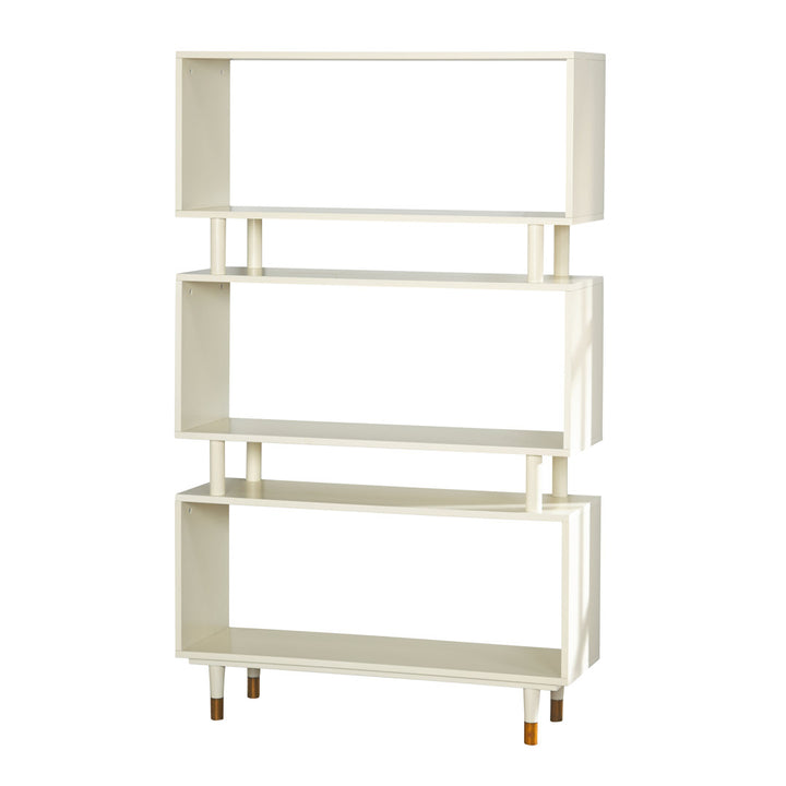 Camylle Standard Bookcase Everly Quinn Color: Antique White/Gold