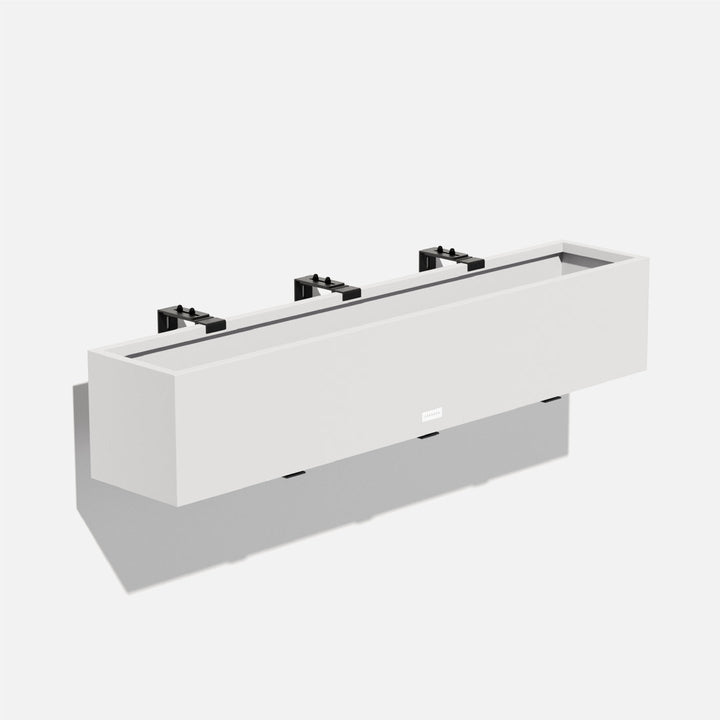 Block Series Railing Window Box Planter Veradek Color: White
