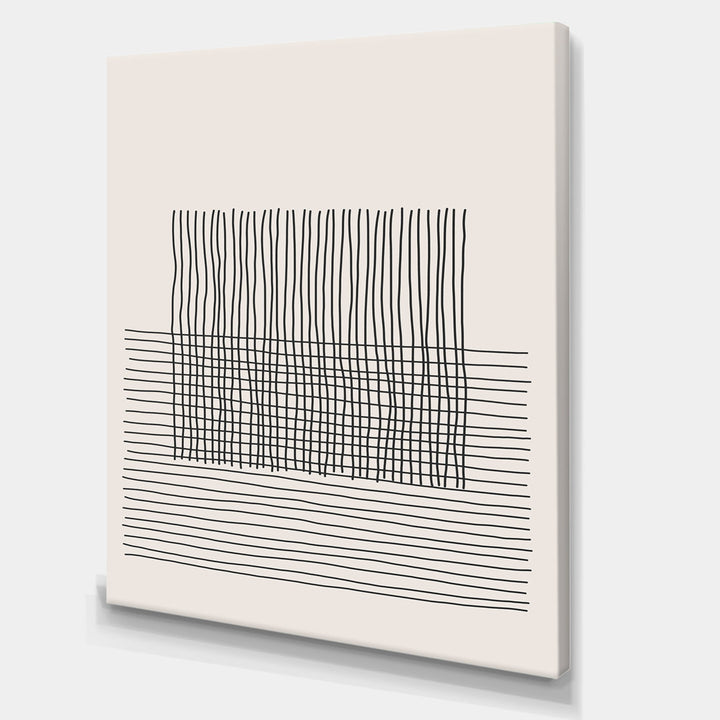 Minimal Geometric Lines and Squares V - Print East Urban Home Size: 46'' H x 36'' W x 1.5'' D