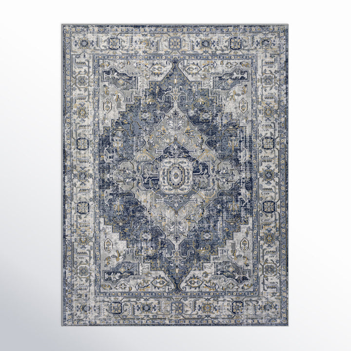 Doyon Oriental Gray/Blue Area Rug Langley Street® Rug Size: Rectangle 9' x 12'