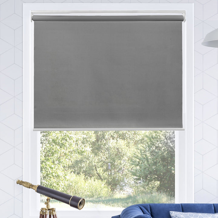 Shaunna Snap-N'-Glide Cordless Room Darkening Roll-up Shade Symple Stuff Color: Urban Gray Blind Size: 49"W x 72"L