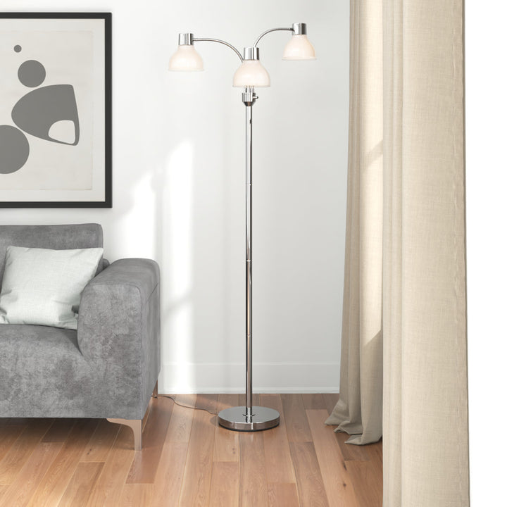 Lally 69" Tree Floor Lamp Wade Logan® Base Finish: Polished Nickel