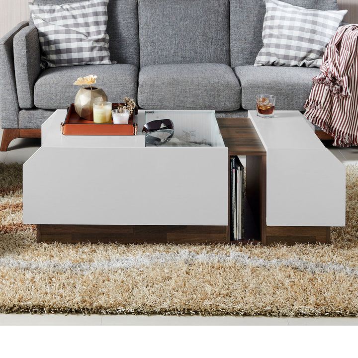 Dundas Block Coffee Table with Storage Wade Logan®