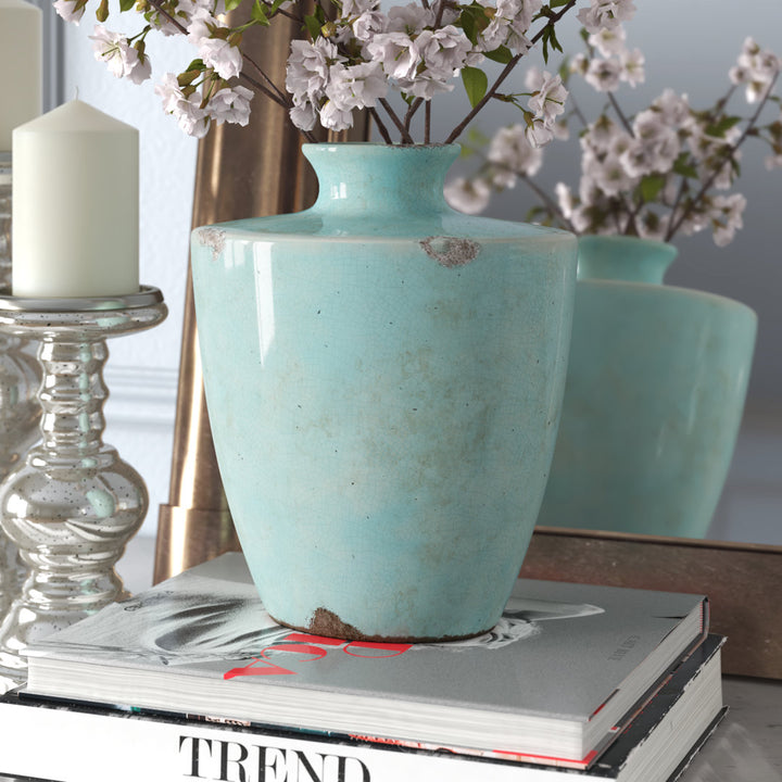 Uriah 9.8" Terracotta Table Vase Laurel Foundry Modern Farmhouse®