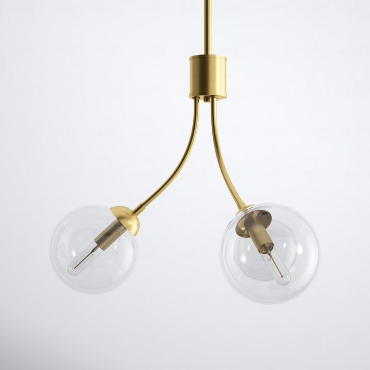 Moonrise 3 - Light Unique Globe Chandelier AllModern Finish: Natural Brass