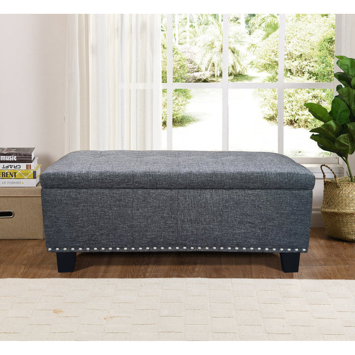 Hubler Upholstered Flip Top Storage Bench Andover Mills™