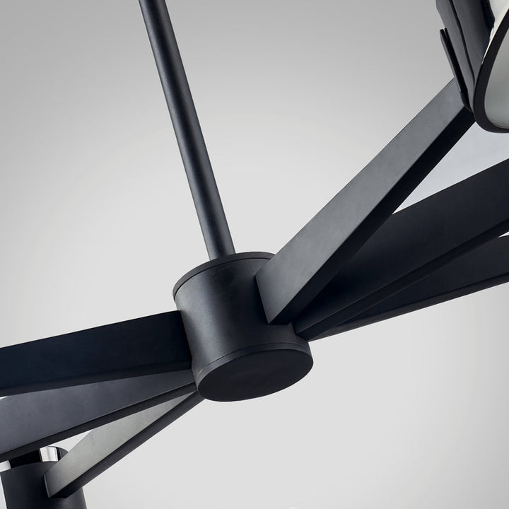 Sandiso 6 - Light Sputnik Modern Linear Chandelier Corrigan Studio® Finish: Carbide Black/Black Chrome