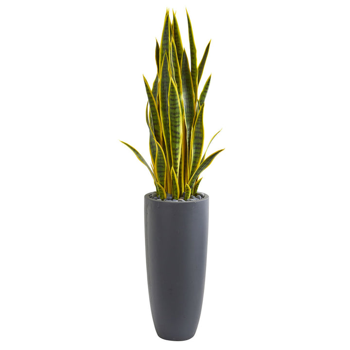 Brieya 30'' Artificial Snake Plant in Planter Wade Logan®