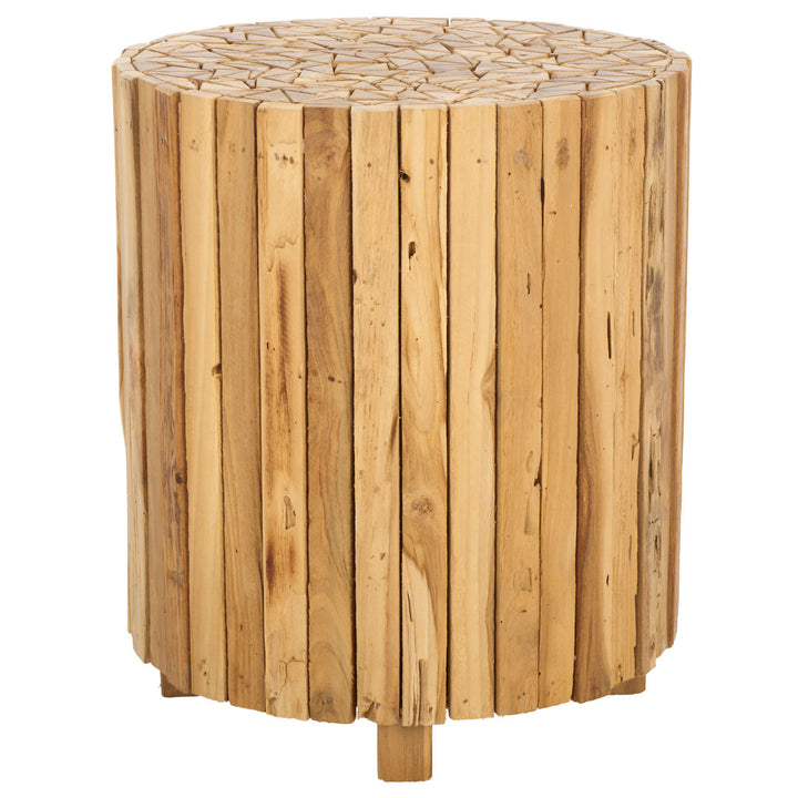 Hopper Solid Wood Drum End Table Loon Peak®