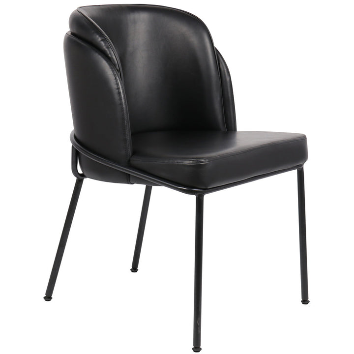 Philpott Faux Leather Dining Chair, Set Of 2 (Set of 2) Trent Austin Design® Upholstery Color: Black