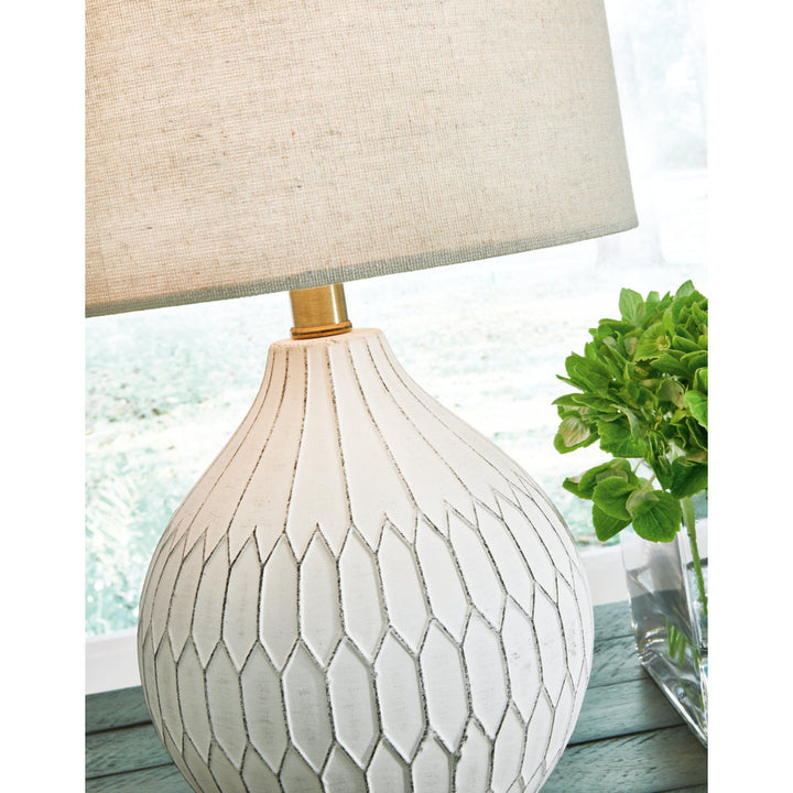 Alleman 17.5" White Table Lamp Langley Street®