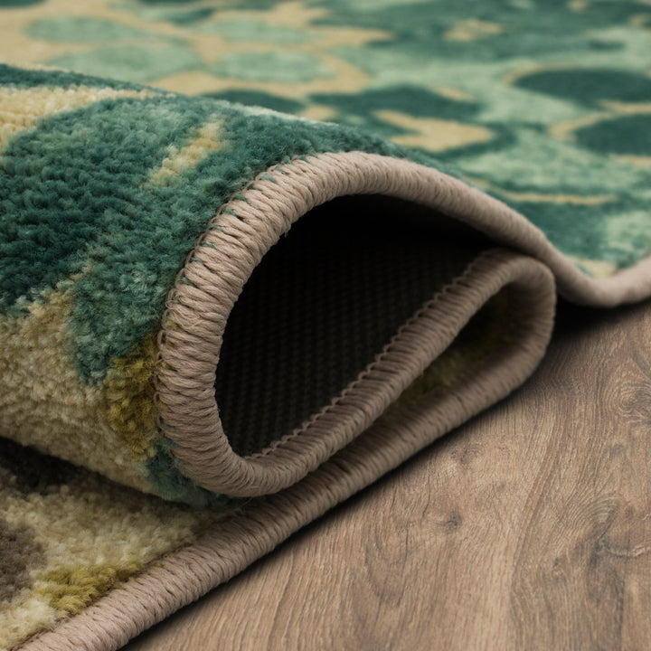 SantaCruz Blue/Green Traditional Floral Area Rug Andover Mills™ Rug Size: Rectangle 5' x 8'
