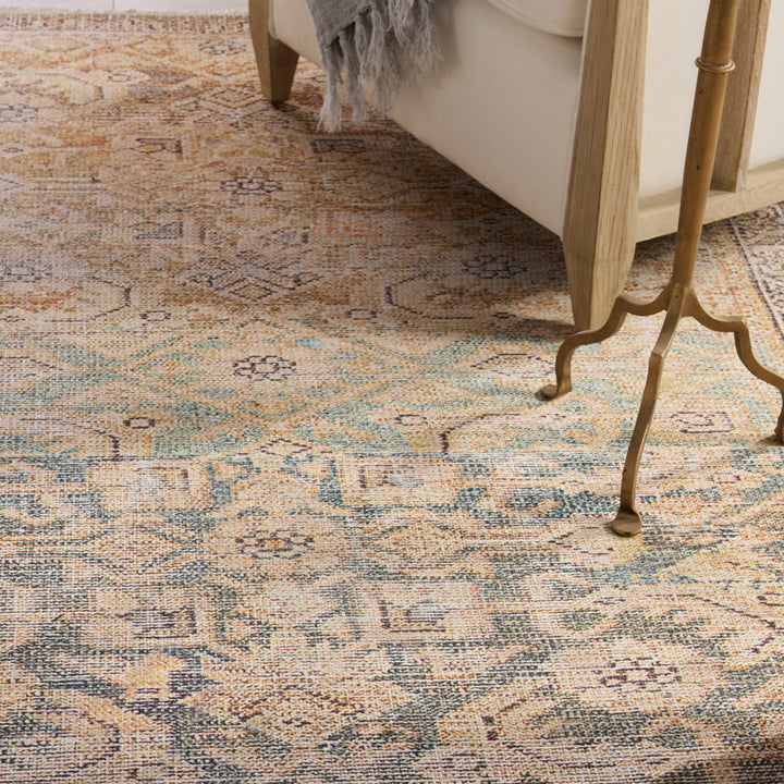 Ally Floral Southern Moss/Mallard Green/Pastel Yellow Area Rug Joss & Main Rug Size: Rectangle 7'10" x 9'10"