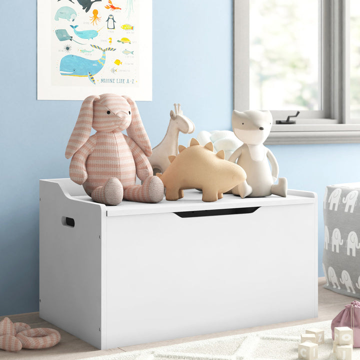 Akena Harriet Bee Toy Storage Bench Harriet Bee Finish: White