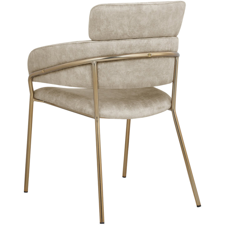 Kirshanpal Velvet Dining Chair (Set of 2) Everly Quinn Upholstery Color: Stone
