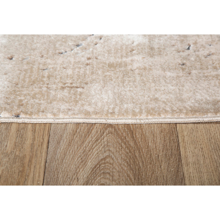 Arleaner Oriental Area Rug in Beige Lark Manor™ Rug Size: Round 8'