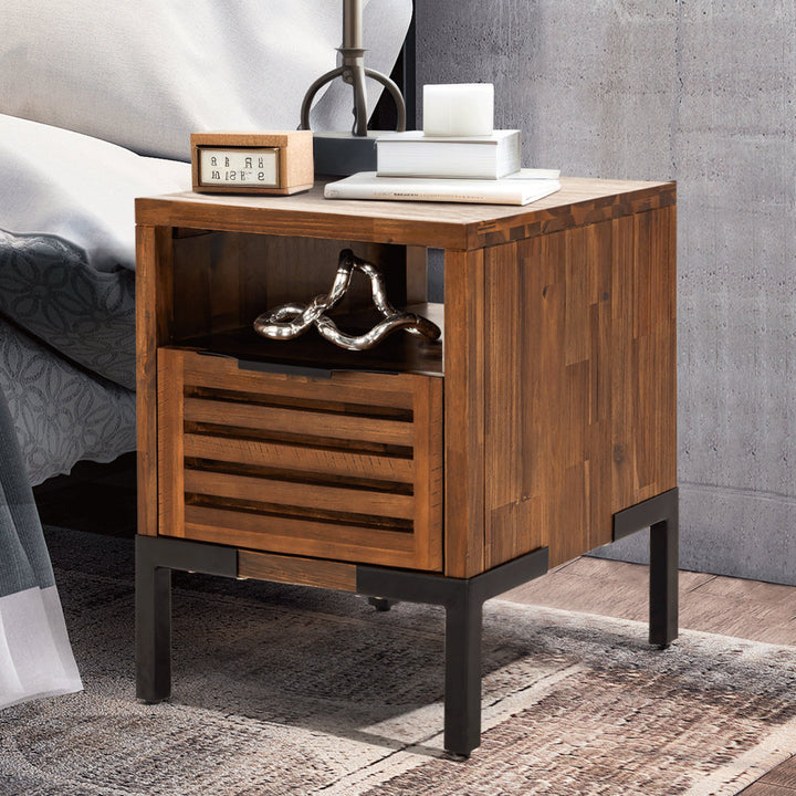 Miller Solid Wood Nightstand, Side Table Millwood Pines