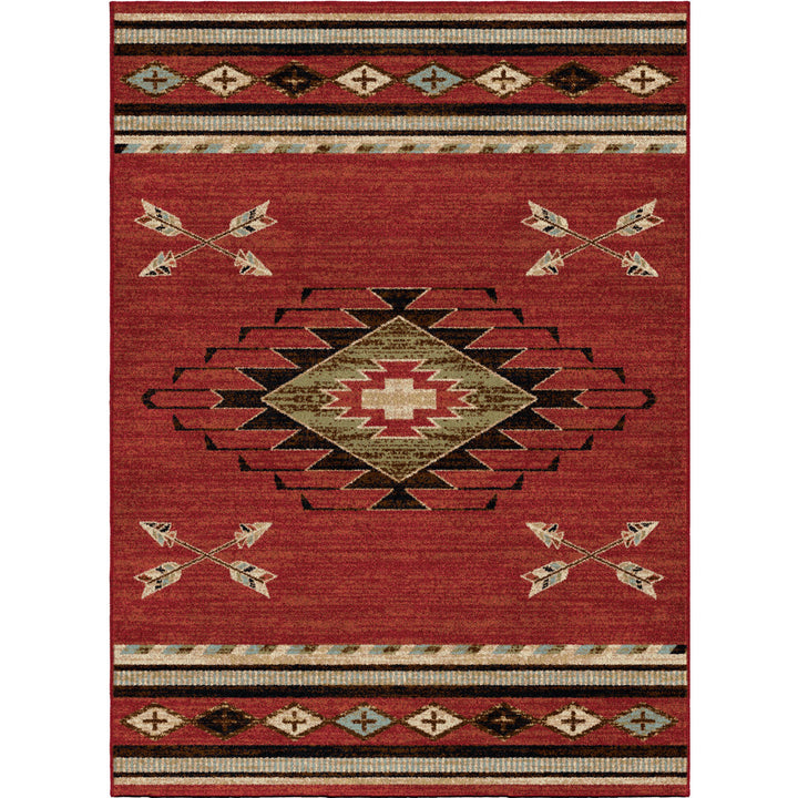 Perrault Southwestern Red Area Rug Loon Peak® Rug Size: Rectangle 7'10" x 9'10"