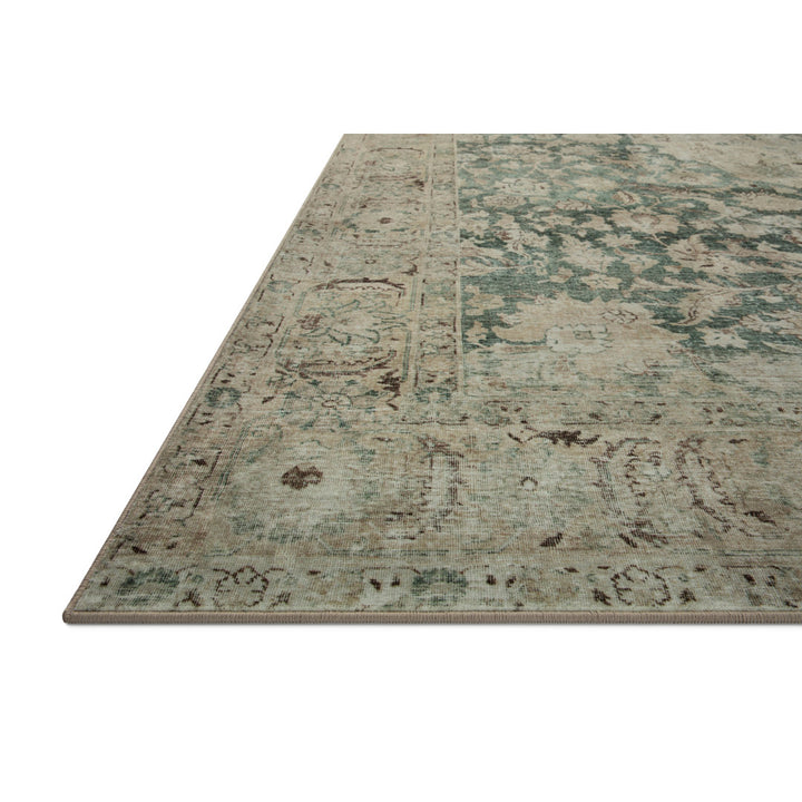 Magnolia Home By Joanna Gaines X Loloi Sinclair Machine Washable Jade / Sand Area Rug Magnolia Home by Joanna Gaines x Loloi Rug Size: Square 1'6"