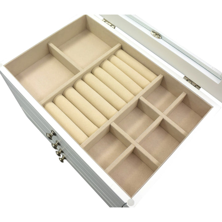 Elegant Jewelry Box Charlton Home® Finish: White