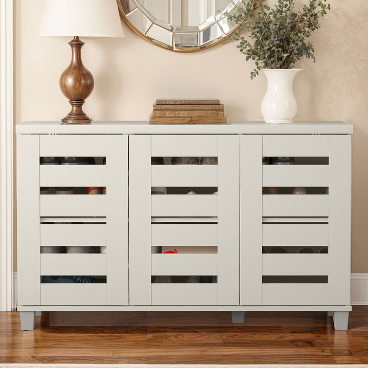 Lismore 16 Pair Shoe Storage Cabinet Steelside™ Finish: Ivory