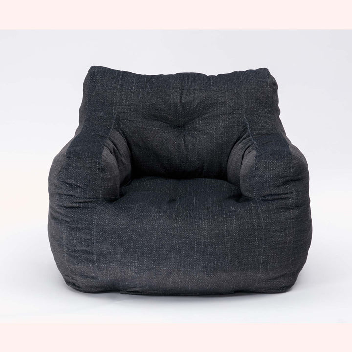 Medium Bean Bag Chair Viv + Rae™ Body Fabric: Dark Gray Teddy Linen