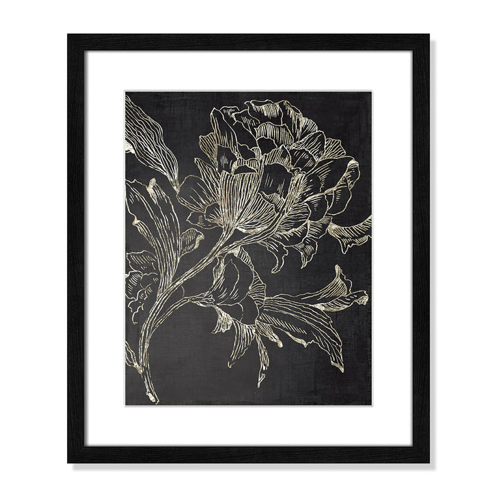 Golden Flower Folklore I by Asia Jensen - Picture Frame Graphic Art Print Joss & Main Size: 19" H x 16" W Format: Black Framed