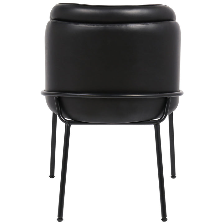 Philpott Faux Leather Dining Chair, Set Of 2 (Set of 2) Trent Austin Design® Upholstery Color: Black