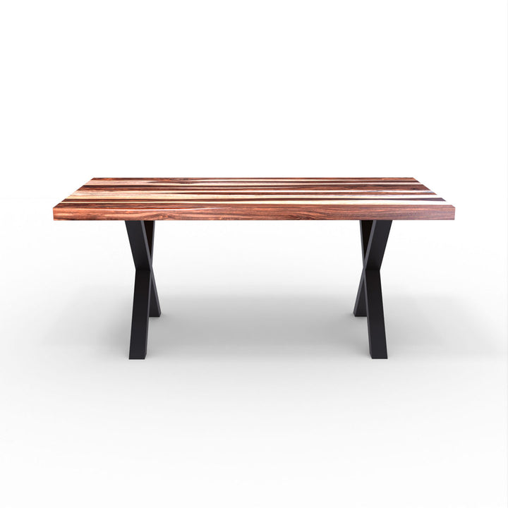 Grau 70" Straight Edge Acacia Dining Table Union Rustic Top Color: Brown/Light Brown