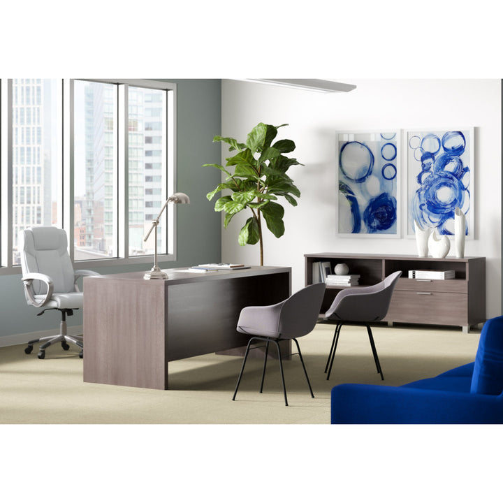 Idael 2 - 72W Credenza with 2 Drawers Ivy Bronx Finish: Bark Gray