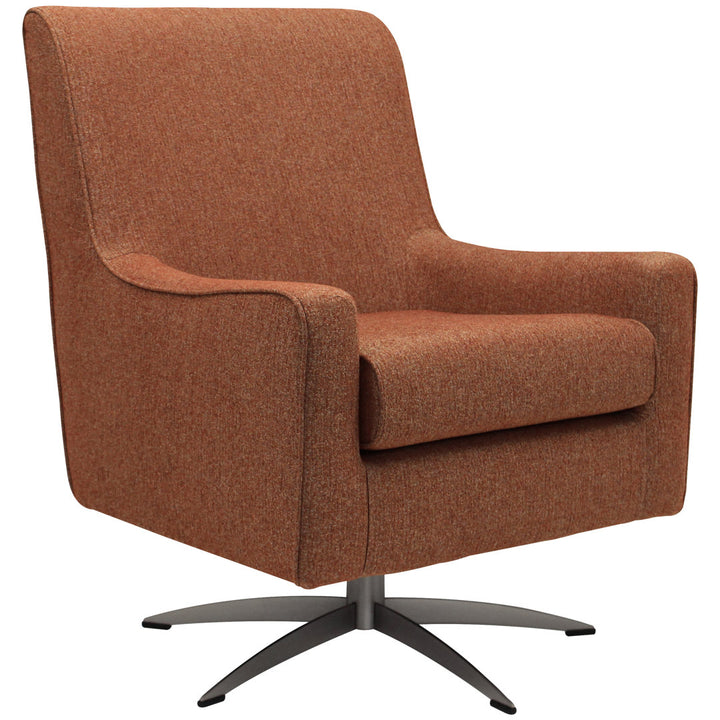 Basilina 26.25" Wide Swivel Armchair Wade Logan® Fabric: Terrace Autumn Polyester Blend