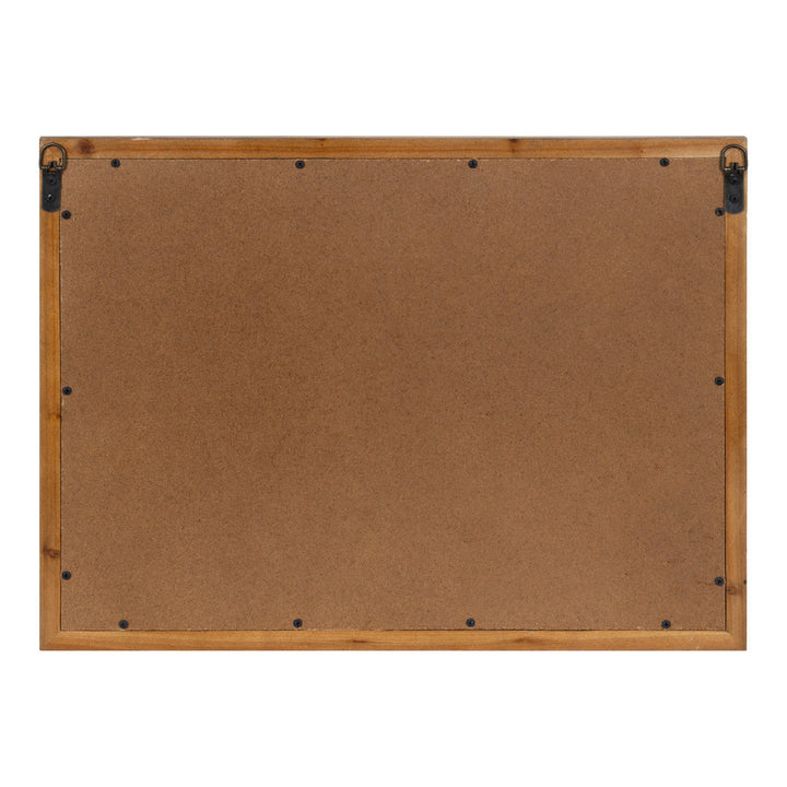 Kaufman Farmhouse Beveled with Shelves Accent Mirror Gracie Oaks Size: 24" H x 18" W Finish: Brown/Black