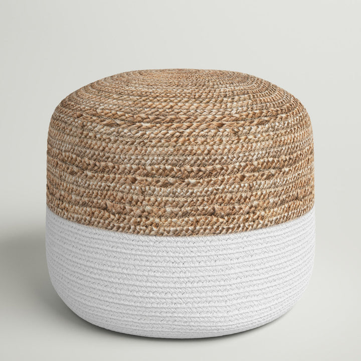 Otis 18'' Wide Round Pouf Ottoman Sand & Stable™