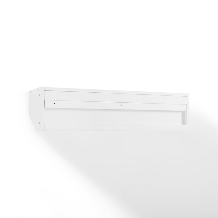 Crestshire 1 Piece Rectangle Floating Shelf with Hooks Laurel Foundry Modern Farmhouse® Finish: White